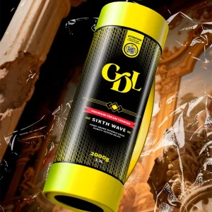 Pallet di bombole di N2O Cream Deluxe 2 kg 6ª generazione, vista di tre quarti