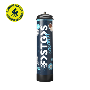 N2O-cilinder FastGas 670 g – Coconut (kokos), vooraanzicht
